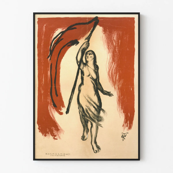 woman-carrying-a-red-flag