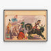Poster vintage di spettacolo equestre femminile — quadro incorniciato alla parete