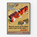 Poster vintage donne lavoro guerra forza lavoro