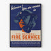 Poster vintage reclutamento Servizio Nazionale Antincendio