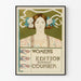 Poster Art Nouveau Edizione Donna Buffalo Courier per decorazione murale vintage