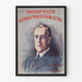 Poster vintage ritratto e omaggio di Woodrow Wilson