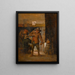 Interno di taverna con uomini vicino a un camino - Atelier di David Teniers il Giovane — quadro incorniciato alla parete