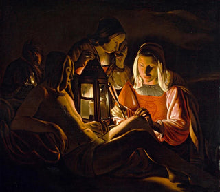 di Sant'Agostino curato da Santa Irene - Atelier di Georges de La Tour — vista dell’opera