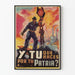 Poster vintage industriale messicano Y Tu Que Haces Por Tu Patria