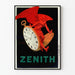 Poster pubblicitario vintage ZENITH orologio da tasca
